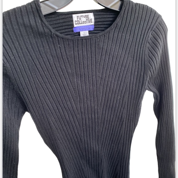 Future Collective Kahlana Barfield Brown party twisted back crewneck sweater - Picture 7 of 10